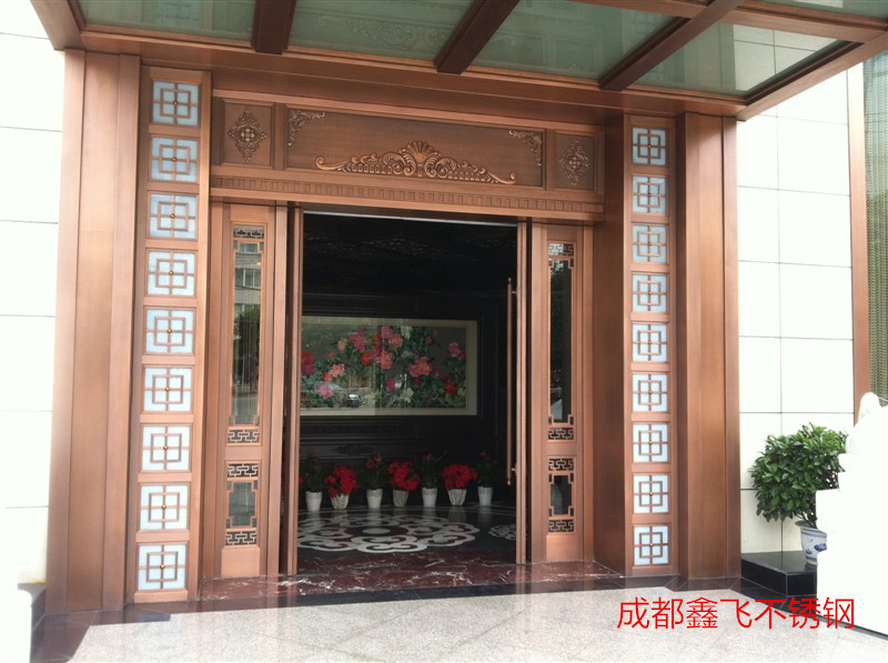 不锈钢地弹门 旋转门