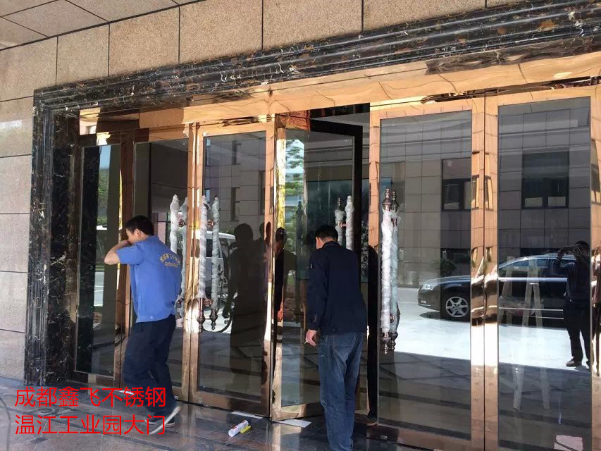 不锈钢地弹门 旋转门