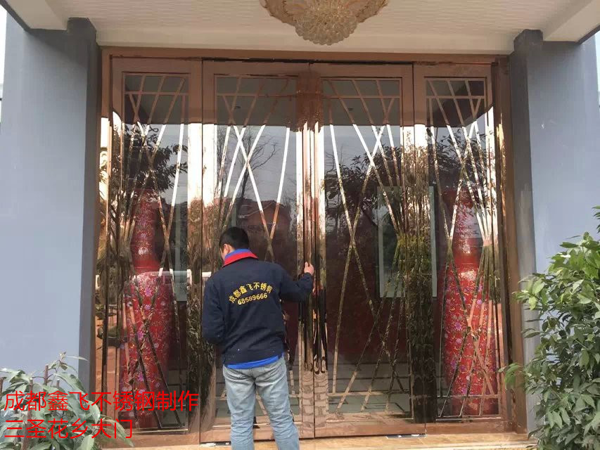 不锈钢地弹门 旋转门